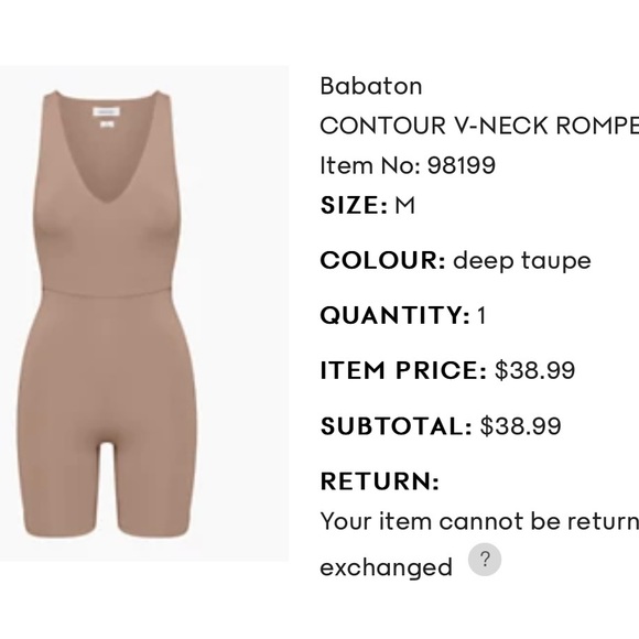 Aritzia babaton one piece Size M NWT - Picture 1 of 1